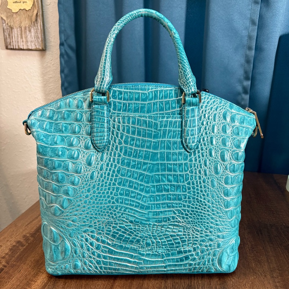 **SOLD**Brahmin NWT Lrg. Duxbury & Veronica - Mermaid Green - PERFECT EYE - Picture 3 of 16